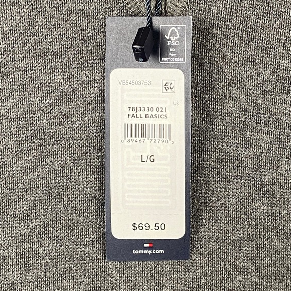 Tommy Hilfiger Men's Large Premium Cotton Crew Neck Long Sleeve Sweater NEW - Picture 10 of 12